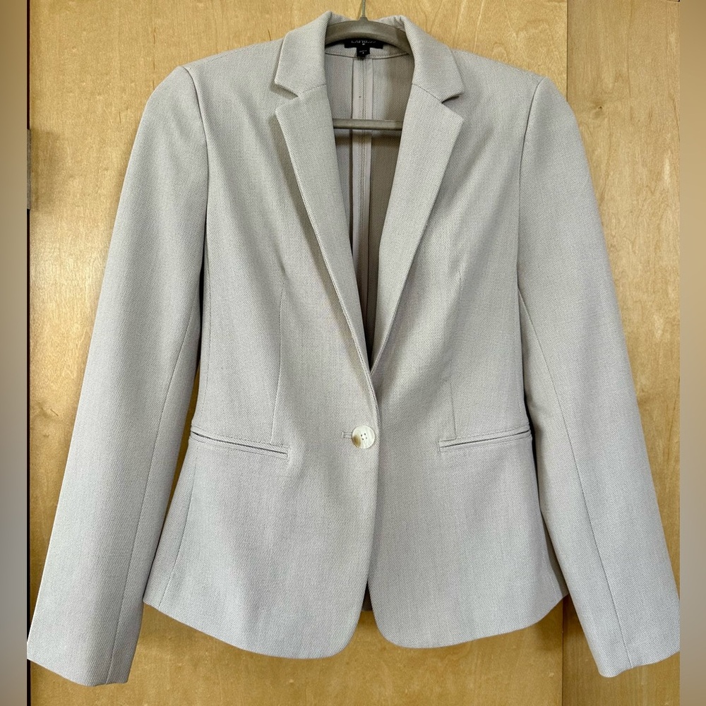 Express Light Gray Single-Button Women's Blazer
